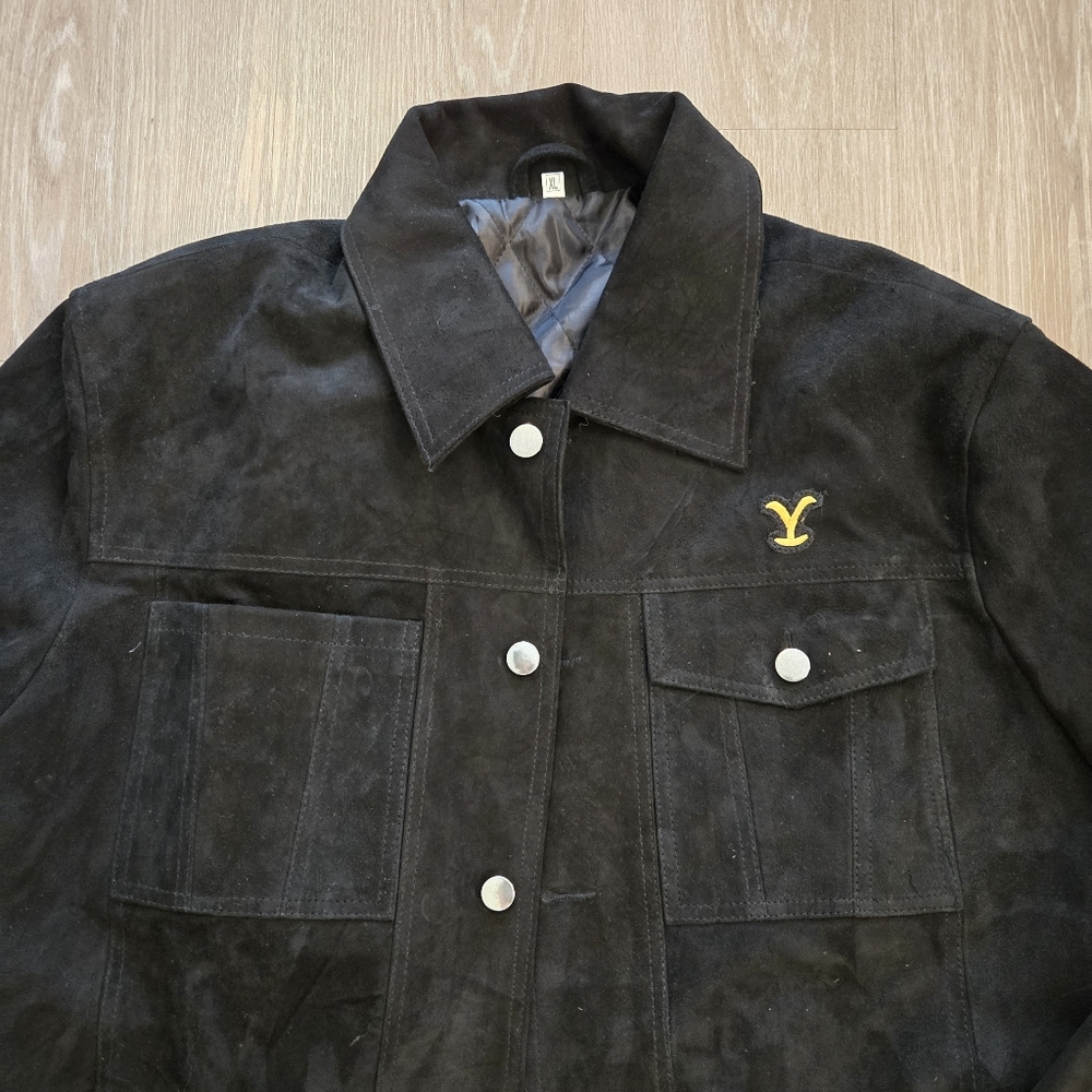 Men's Yellowstone Kevin Costner John Dutton Cowboy Genuine Suede Leather Jacket - Picture 5 of 9